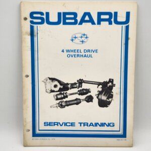 Subaru 4 Wheel Drive Overhaul Service Training Manual 1979